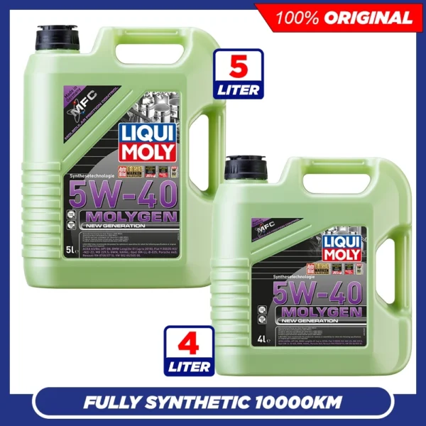 LIQUI MOLY MOLYGEN 5W40 Fully Synthetic Engine Oil (5L4L) NEW GENERATION